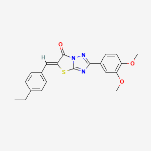 (5Z)-2-(3,4-dimethoxyphenyl)-5-(4-ethylbenzylidene)[1,3]thiazolo[3,2-b][1,2,4]triazol-6(5H)-one - 