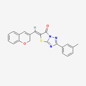 (5Z)-5-(2H-chromen-3-ylmethylene)-2-(3-methylphenyl)[1,3]thiazolo[3,2-b][1,2,4]triazol-6(5H)-one - 