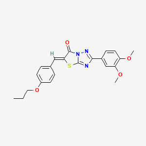 (5Z)-2-(3,4-dimethoxyphenyl)-5-(4-propoxybenzylidene)[1,3]thiazolo[3,2-b][1,2,4]triazol-6(5H)-one - 