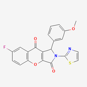 7-Fluoro-1-(3-methoxyphenyl)-2-(1,3-thiazol-2-yl)-1,2-dihydrochromeno[2,3-c]pyrrole-3,9-dione - 