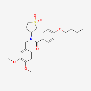 4-butoxy-N-(3,4-dimethoxybenzyl)-N-(1,1-dioxidotetrahydrothiophen-3-yl)benzamide - 