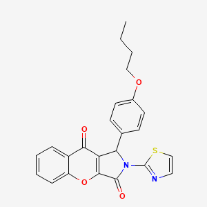 1-(4-Butoxyphenyl)-2-(1,3-thiazol-2-yl)-1,2-dihydrochromeno[2,3-c]pyrrole-3,9-dione - 