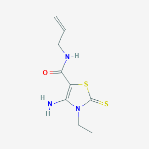 N-allyl-4-amino-3-ethyl-2-thioxo-2,3-dihydro-1,3-thiazole-5-carboxamide - 618076-74-7