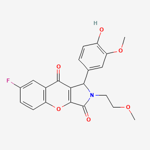 7-Fluoro-1-(4-hydroxy-3-methoxyphenyl)-2-(2-methoxyethyl)-1,2-dihydrochromeno[2,3-c]pyrrole-3,9-dione - 