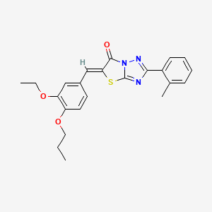(5Z)-5-(3-ethoxy-4-propoxybenzylidene)-2-(2-methylphenyl)[1,3]thiazolo[3,2-b][1,2,4]triazol-6(5H)-one - 