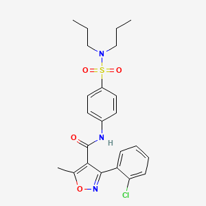 3-(2-chlorophenyl)-N-[4-(dipropylsulfamoyl)phenyl]-5-methyl-1,2-oxazole-4-carboxamide - 