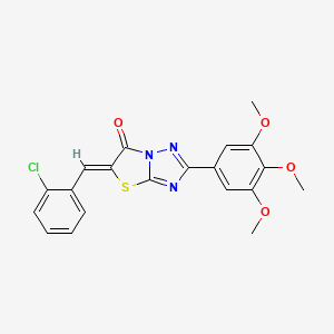 (5Z)-5-(2-chlorobenzylidene)-2-(3,4,5-trimethoxyphenyl)[1,3]thiazolo[3,2-b][1,2,4]triazol-6(5H)-one - 