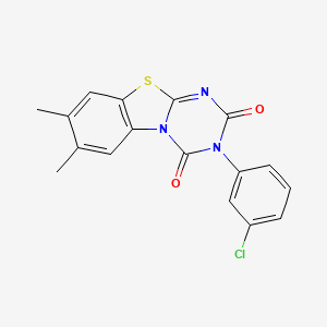 3-(3-chlorophenyl)-7,8-dimethyl-2H-[1,3,5]triazino[2,1-b][1,3]benzothiazole-2,4(3H)-dione - 