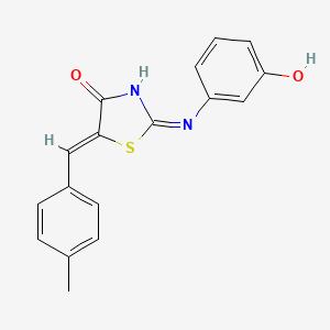 (2E,5Z)-2-[(3-hydroxyphenyl)imino]-5-(4-methylbenzylidene)-1,3-thiazolidin-4-one - 