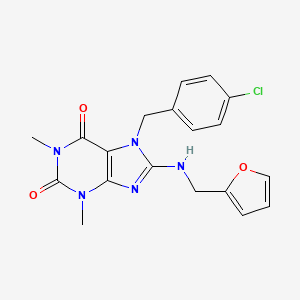 7-(4-chlorobenzyl)-8-[(2-furylmethyl)amino]-1,3-dimethyl-3,7-dihydro-1H-purine-2,6-dione - 