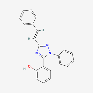 2-{1-phenyl-3-[(E)-2-phenylethenyl]-1H-1,2,4-triazol-5-yl}phenol - 