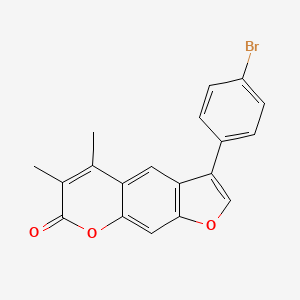 3-(4-bromophenyl)-5,6-dimethyl-7H-furo[3,2-g]chromen-7-one - 
