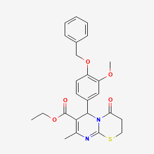 ethyl 6-[4-(benzyloxy)-3-methoxyphenyl]-8-methyl-4-oxo-3,4-dihydro-2H,6H-pyrimido[2,1-b][1,3]thiazine-7-carboxylate - 