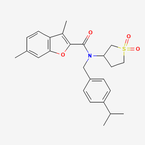 2-Benzofurancarboxamide,3,6-dimethyl-N-[[4-(1-methylethyl)phenyl]methyl]-N-(tetrahydro-1,1-dioxido-3-thienyl)-(9CI) - 