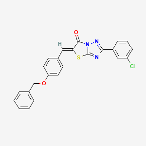 (5Z)-5-[4-(benzyloxy)benzylidene]-2-(3-chlorophenyl)[1,3]thiazolo[3,2-b][1,2,4]triazol-6(5H)-one - 
