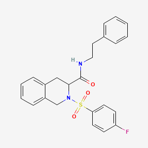 {2-[(4-fluorophenyl)sulfonyl](3-1,2,3,4-tetrahydroisoquinolyl)}-N-(2-phenyleth yl)carboxamide - 5123-09-1