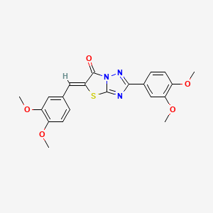 (5Z)-5-(3,4-dimethoxybenzylidene)-2-(3,4-dimethoxyphenyl)[1,3]thiazolo[3,2-b][1,2,4]triazol-6(5H)-one - 