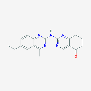 2-(6-Ethyl-4-methyl-quinazolin-2-ylamino)-7,8-dihydro-6H-quinazolin-5-one - 