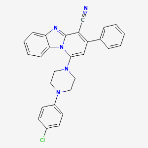 1-[4-(4-Chlorophenyl)piperazin-1-yl]-3-phenylpyrido[1,2-a]benzimidazole-4-carbonitrile - 