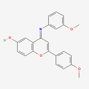 (4E)-2-(4-methoxyphenyl)-4-[(3-methoxyphenyl)imino]-4H-chromen-6-ol - 