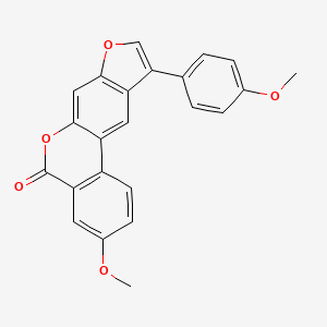 3-methoxy-10-(4-methoxyphenyl)-5H-benzo[c]furo[3,2-g]chromen-5-one - 