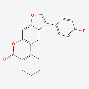 10-(4-fluorophenyl)-1,2,3,4-tetrahydro-5H-benzo[c]furo[3,2-g]chromen-5-one - 