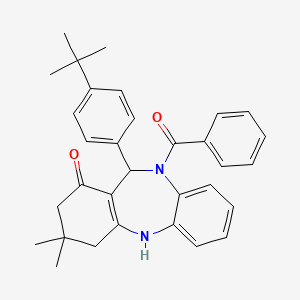 11-(4-tert-butylphenyl)-3,3-dimethyl-10-(phenylcarbonyl)-2,3,4,5,10,11-hexahydro-1H-dibenzo[b,e][1,4]diazepin-1-one - 