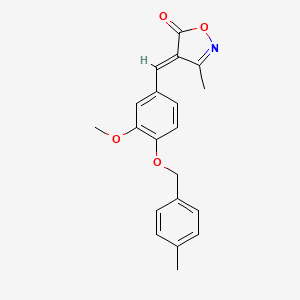 (4E)-4-{3-methoxy-4-[(4-methylbenzyl)oxy]benzylidene}-3-methyl-1,2-oxazol-5(4H)-one - 