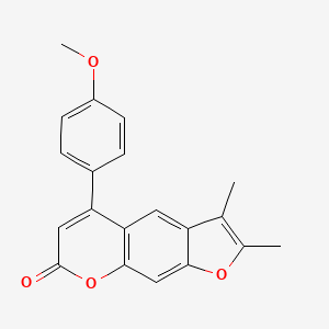 5-(4-methoxyphenyl)-2,3-dimethyl-7H-furo[3,2-g]chromen-7-one - 
