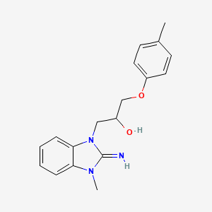 1-(2-imino-3-methyl-2,3-dihydro-1H-benzimidazol-1-yl)-3-(4-methylphenoxy)propan-2-ol - 