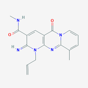6-imino-N,11-dimethyl-2-oxo-7-prop-2-enyl-1,7,9-triazatricyclo[8.4.0.03,8]tetradeca-3(8),4,9,11,13-pentaene-5-carboxamide - 