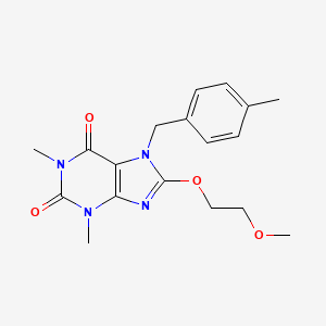 8-(2-methoxyethoxy)-1,3-dimethyl-7-(4-methylbenzyl)-1H-purine-2,6(3H,7H)-dione - 476480-51-0