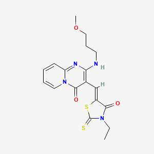 3-[(Z)-(3-ethyl-4-oxo-2-thioxo-1,3-thiazolidin-5-ylidene)methyl]-2-[(3-methoxypropyl)amino]-4H-pyrido[1,2-a]pyrimidin-4-one - 
