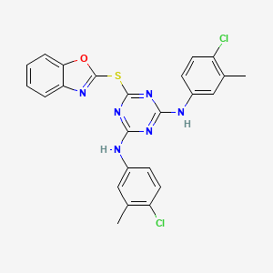 6-(1,3-benzoxazol-2-ylsulfanyl)-N,N'-bis(4-chloro-3-methylphenyl)-1,3,5-triazine-2,4-diamine - 