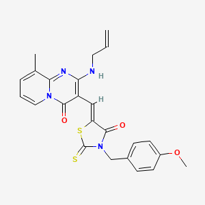 2-(allylamino)-3-{(Z)-[3-(4-methoxybenzyl)-4-oxo-2-thioxo-1,3-thiazolidin-5-ylidene]methyl}-9-methyl-4H-pyrido[1,2-a]pyrimidin-4-one - 