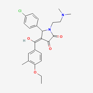 5-(4-chlorophenyl)-1-[2-(dimethylamino)ethyl]-4-(4-ethoxy-3-methylbenzoyl)-3-hydroxy-2,5-dihydro-1H-pyrrol-2-one - 