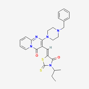 2-(4-benzylpiperazin-1-yl)-3-[(Z)-(3-sec-butyl-4-oxo-2-thioxo-1,3-thiazolidin-5-ylidene)methyl]-4H-pyrido[1,2-a]pyrimidin-4-one - 