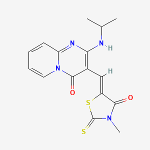 2-(isopropylamino)-3-[(Z)-(3-methyl-4-oxo-2-thioxo-1,3-thiazolidin-5-ylidene)methyl]-4H-pyrido[1,2-a]pyrimidin-4-one - 