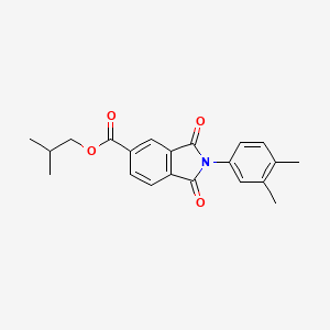 2-methylpropyl 2-(3,4-dimethylphenyl)-1,3-dioxo-2,3-dihydro-1H-isoindole-5-carboxylate - 