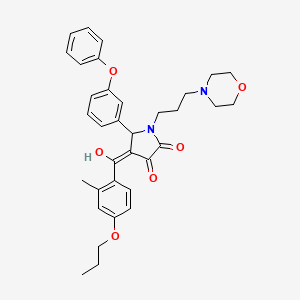 3-hydroxy-4-(2-methyl-4-propoxybenzoyl)-1-[3-(4-morpholinyl)propyl]-5-(3-phenoxyphenyl)-1,5-dihydro-2H-pyrrol-2-one - 