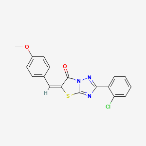 (5E)-2-(2-chlorophenyl)-5-(4-methoxybenzylidene)[1,3]thiazolo[3,2-b][1,2,4]triazol-6(5H)-one - 