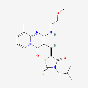 2-[(2-methoxyethyl)amino]-9-methyl-3-{(Z)-[3-(2-methylpropyl)-4-oxo-2-thioxo-1,3-thiazolidin-5-ylidene]methyl}-4H-pyrido[1,2-a]pyrimidin-4-one - 