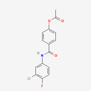 4-[(3-Chloro-4-fluorophenyl)carbamoyl]phenyl acetate - 
