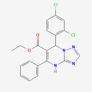 Ethyl 7-(2,4-dichlorophenyl)-5-phenyl-4,7-dihydro[1,2,4]triazolo[1,5-a]pyrimidine-6-carboxylate - 