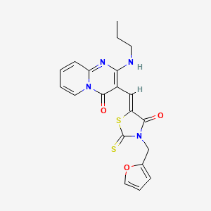 3-{(Z)-[3-(2-furylmethyl)-4-oxo-2-thioxo-1,3-thiazolidin-5-ylidene]methyl}-2-(propylamino)-4H-pyrido[1,2-a]pyrimidin-4-one - 