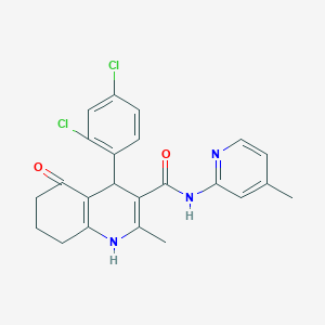 4-(2,4-Dichlorophenyl)-2-methyl-N-(4-methylpyridin-2-yl)-5-oxo-1,4,5,6,7,8-hexahydroquinoline-3-carboxamide - 400845-99-0