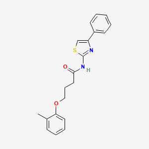 4-(2-methylphenoxy)-N-(4-phenyl-1,3-thiazol-2-yl)butanamide - 