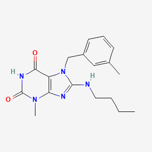 8-(butylamino)-3-methyl-7-[(3-methylphenyl)methyl]-2,3,6,7-tetrahydro-1H-purine-2,6-dione - 