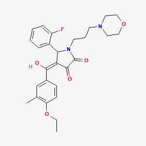 4-(4-ethoxy-3-methylbenzoyl)-5-(2-fluorophenyl)-3-hydroxy-1-[3-(morpholin-4-yl)propyl]-2,5-dihydro-1H-pyrrol-2-one - 