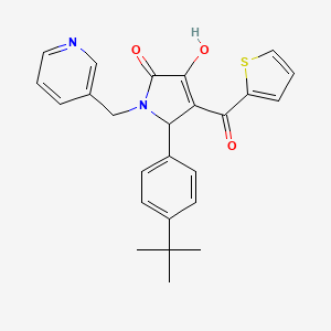 (4E)-5-(4-tert-butylphenyl)-4-[hydroxy(thiophen-2-yl)methylidene]-1-(pyridin-3-ylmethyl)pyrrolidine-2,3-dione - 